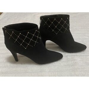 Impo "Scape" Faux Ankle Boot Gold Rhinestones Embellished Women's 8.5M